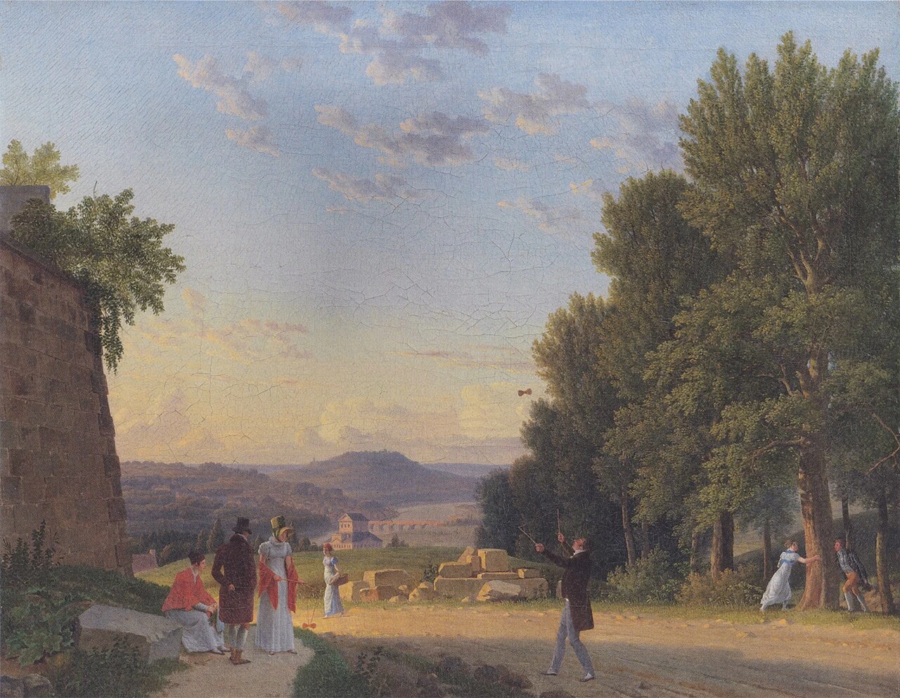 Vista dal castello di Meudon vicino a Parigi - 1813, Statens Museum for Kunst, Copenaghen